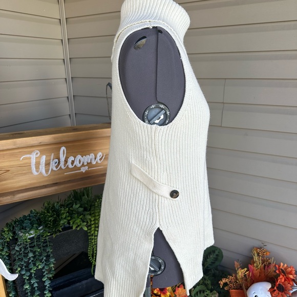 Anthropologie Alexa cowl tunic sleeveless sweater in cream - Picture 4 of 10